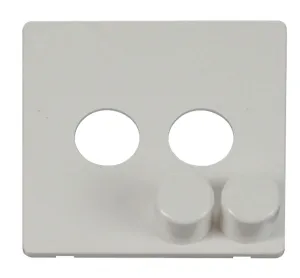 2 Gang Dimmer Switch Cover Plate - White