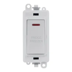 20AX Double Pole Switch With LED Module - Polar Wh