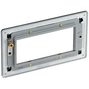 SCREWLESS FLATPLATE MATT BLACK QUADRUPLE RECTANGUL