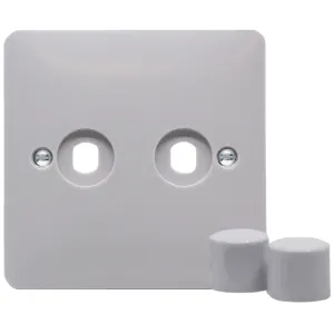2 Gang Rotary Dimmer Switch Plate Kit