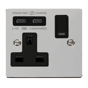 DECO 'NON INGOT' 13A 1 GANG SWITCHED SAFETY SHUTTE