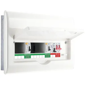 Metal Consumer Unit 8 Way Fully Recessed With 100A