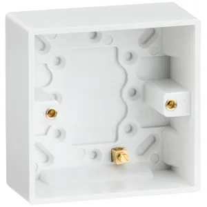 Single 35mm Pattress Box with Earth Terminal