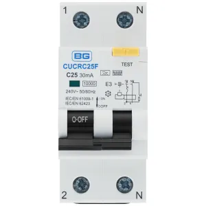 COMPACT 25A 30MA C CURVE TYPE F DOUBLE POLE RCBO B