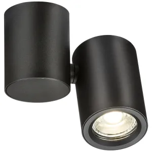 Dee Single Surface Adjustable Round Spotlight Blac