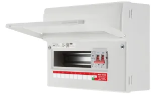 METAL CONSUMER UNIT 12 MOD 9 WAY UNPOPULATED WITH