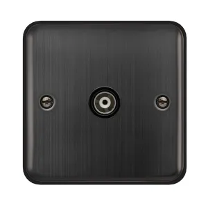 SINGLE ISOLATED COAXIAL OUTLET - MATT BRONZE - BLA