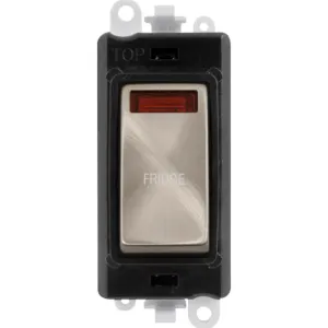 20AX Double Pole Switch With Neon Module - Black -