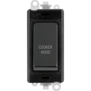 20AX Double Pole Switch Module - Black - Black Nic