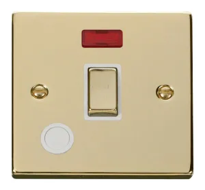 20A 1 Gang DP 'Ingot' Switch With Flex Outlet And