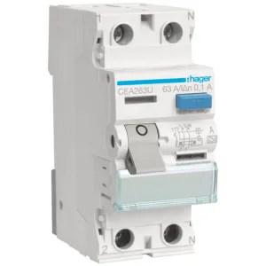 RCCB 2P 63A 100mA A