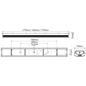Luminaire, Academy Surface LED 3hr Dimmable, Opal Diffuser