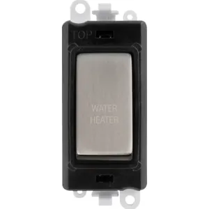 20AX Double Pole Switch Module - Black - Stainless