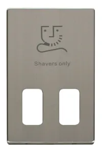 Dual Voltage Shaver Socket Outlet Cover Plate - St