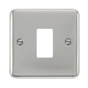 1 Gang GridPro Frontplate - Polished Chrome