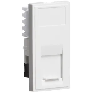 UTP CAT6A RJ45 Outlet module 25 x 50mm - White