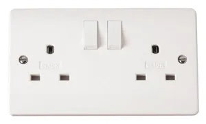 13A 2 Gang DP Switched Non-Standard Socket Outlet