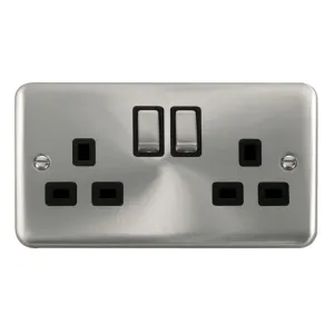 13A Ingot 2 Gang DP Switched Socket