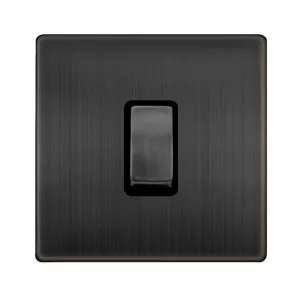 10AX INGOT 1 GANG 2 WAY SWITCH - MATT BRONZE COVER