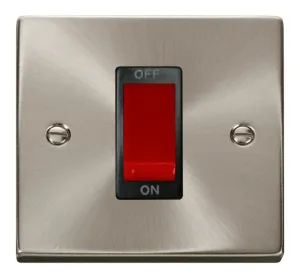 Deco - 50A 1 Gang Double Pole Switch - Red Rocker