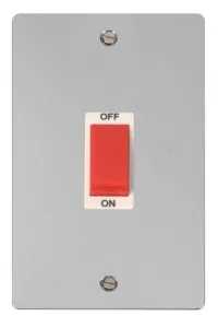 Define - 50A 2 Gang Double Pole Switch (Vertical)