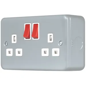 METAL CLAD PRO 13A 2 GANG DOUBLE POLE SAFETY SHUTT