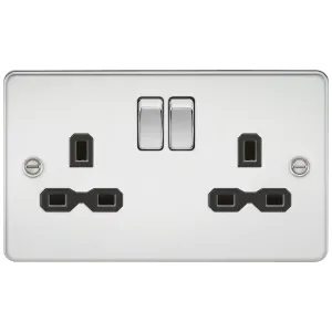 13A 2G DP Switched Socket with Twin Earths - Polis