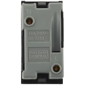 EURO MODULE 16A - 2 GANG 2 PIN UNSWITCHED SOCKET P