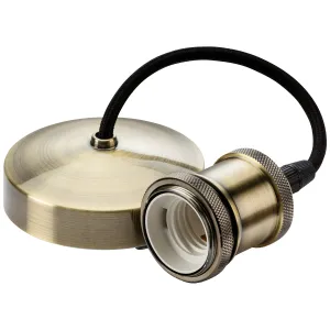6" E27 Vintage Pendant Set - Antique Brass