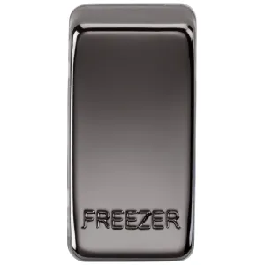 Switch cover "marked FREEZER" - black nickel