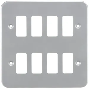 Metalclad 8G grid faceplate - Powder-coated Silver