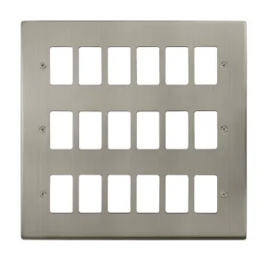 18 Gang GridPro Frontplate - Stainless Steel