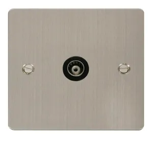 1 Gang Isolated Coaxial Socket  - Black