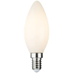 230V 4W LED SES Frosted Candle Filament Lamp 2700K