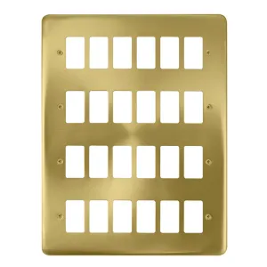 24 Gang GridPro Frontplate - Satin Brass