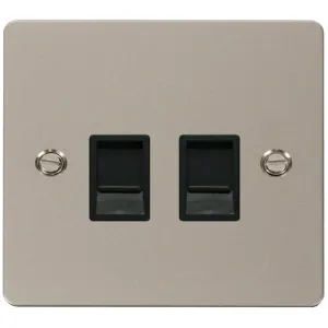 FLAT PLATE TWIN RJ45 SOCKET