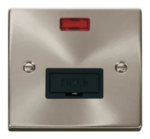 13A Fused Connection Unit With Neon - Black