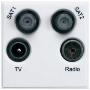Quadplexer TV/SAT/FM/RTRN Euromodule Whi