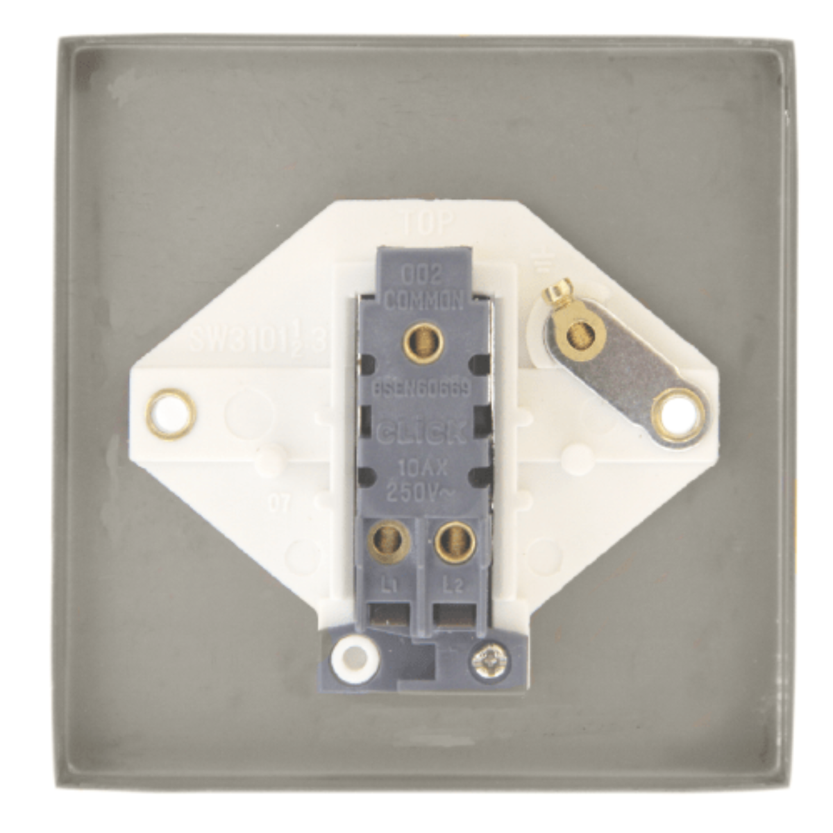 Plate Switch, 1 Gang 2 Way, Grey Insert Victorian