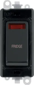 20AX Double Pole Switch With Neon Module - Black -