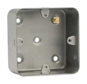 Metal Clad 1 Gang Mounting Box (50mm Deep)