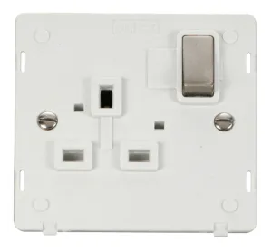 Ingot 1 Gang 13A DP Switched Socket Insert - White