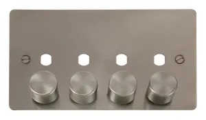 4 Gang Double Dimmer Plate & Knobs