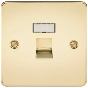 RJ45 Network Outlet - Polished Brass