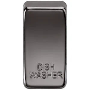 Switch cover "marked DISHWASHER" - black nickel