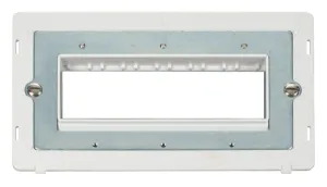 2 Gang Plate 6 In-Line Aperture Insert - White