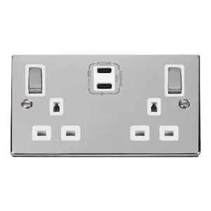 DECO 'INGOT' 13A 2 GANG SWITCHED SAFETY SHUTTER SO