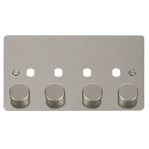 FPPN 4 GANG DOUBLE DIMMER PLATE & KNOBS