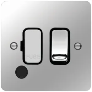 FCU SW FLEX OUTLET POLISHED STEEL BLACK