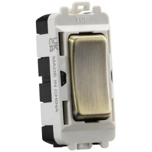20AX 2 way SP module (centre off) - antique brass